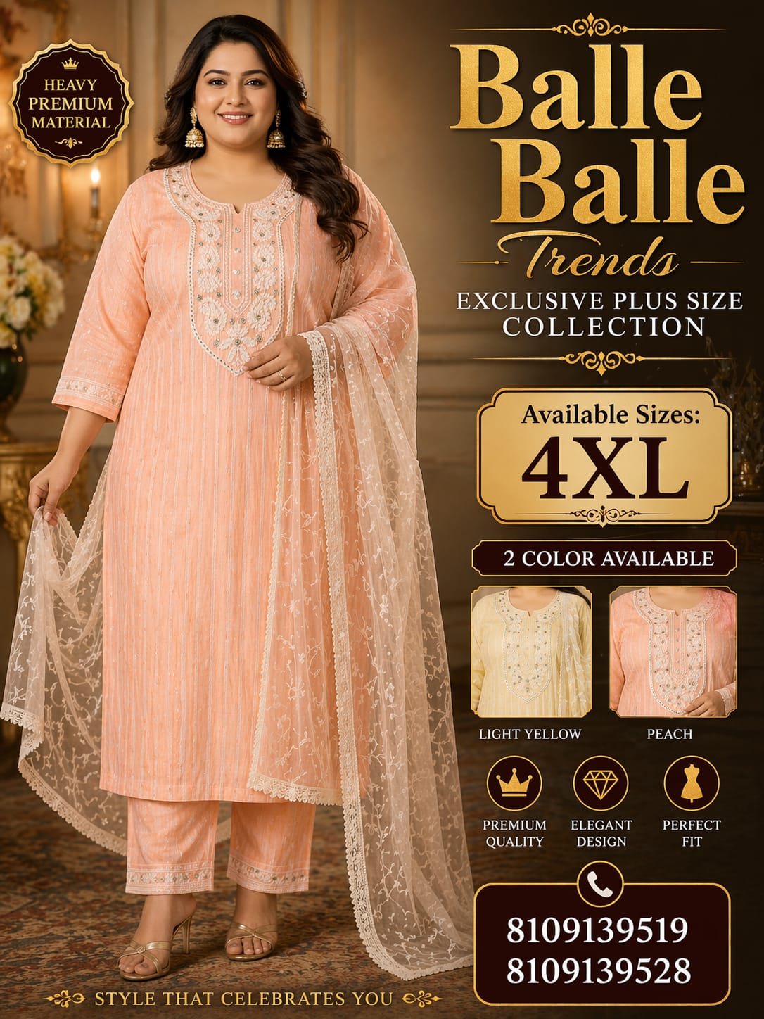 Big Size cotton Suit