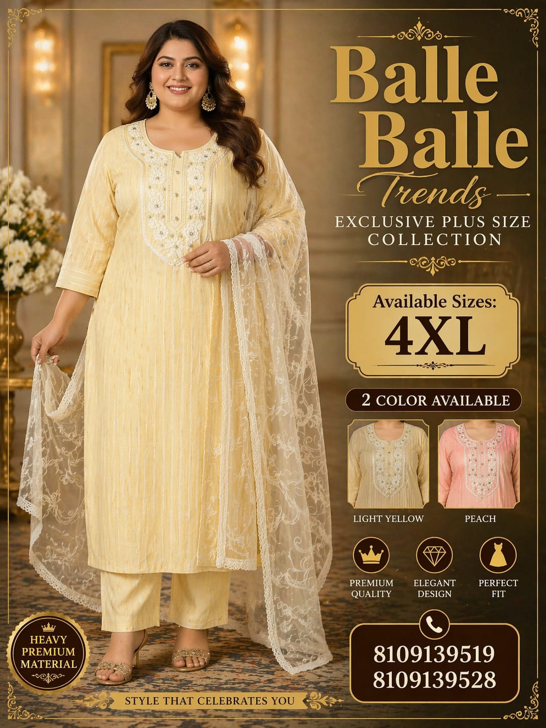 Big Size cotton Suit