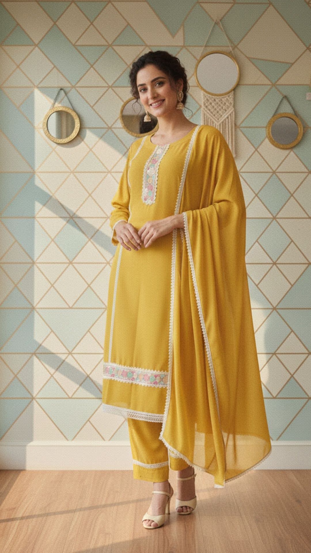 Shiffon Kurti Set